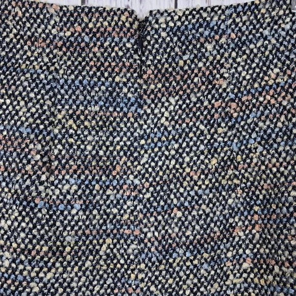 CHAUS 14 Tweed Pencil Skirt Wool Blend Black Multi Knee Length Career Office - Picture 4 of 6